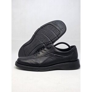 Venturini For Mens Black Leather Shoes Made In Italy Size 10.5 M Pre-owned